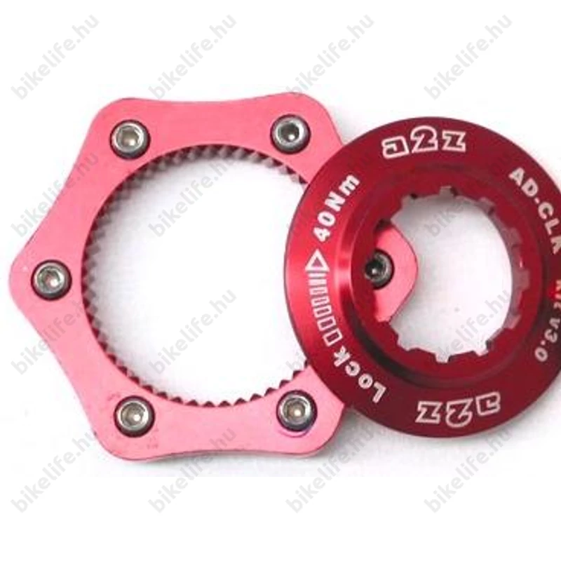 Fékalkatrész A2Z tárcsaadapter CenterLock-ról 6csavar piros