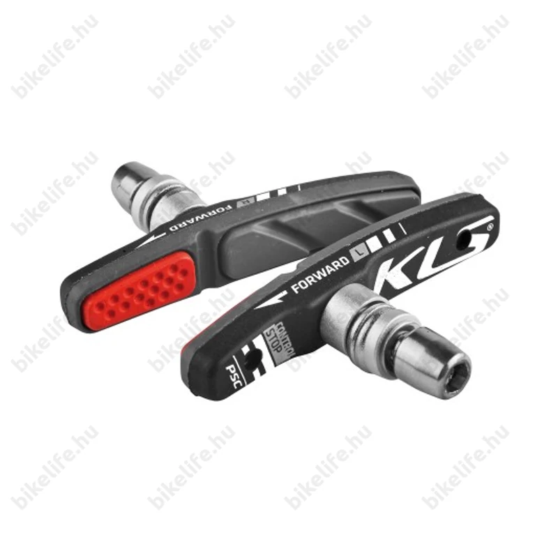 Kellys KLS Controlstop menetes (csavaros) fékpofa  piros/fekete, 1 fékhez