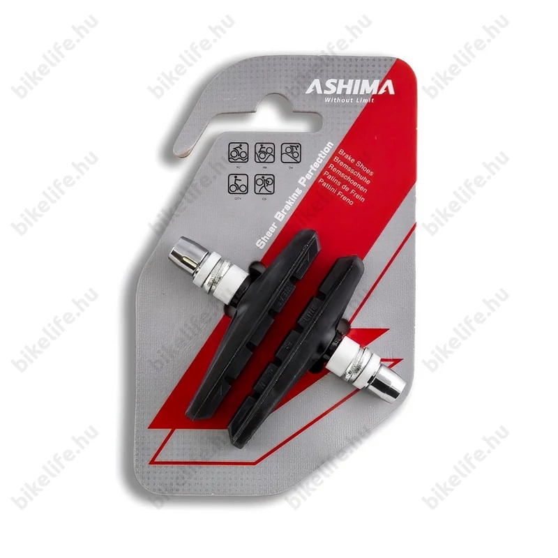 Ashima csavaros (menetes) fékpofa V-fékekhez általános felhasználásra 72 mm asszimetrikus