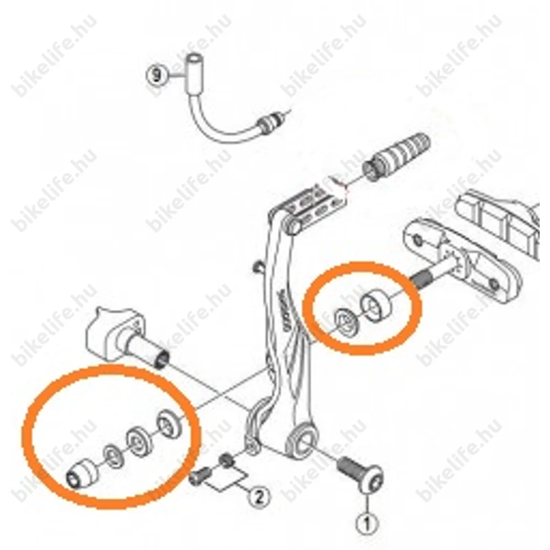 Kellys KLS Powerstop V-2 menetes (csavaros) fékpofa, fekete, 1 fékhez