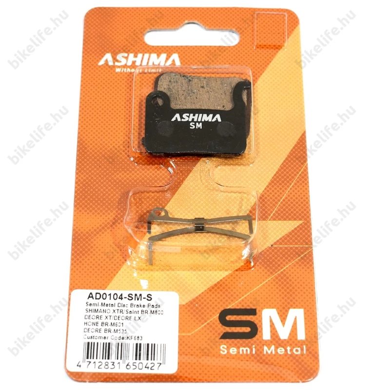 Ashima AD0104 félfémes tárcsafékbetét Shimano XTR, XT, Saint, LX és Hona fékekhez