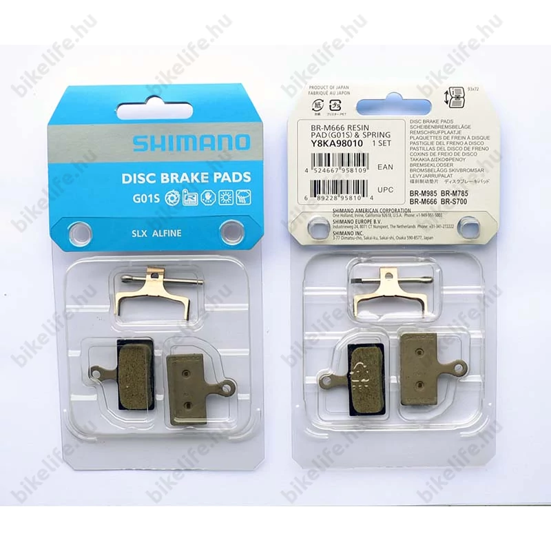 Tárcsafékbetét Shimano G01S műgyantás BR-M987/985/785/675/615/S700
