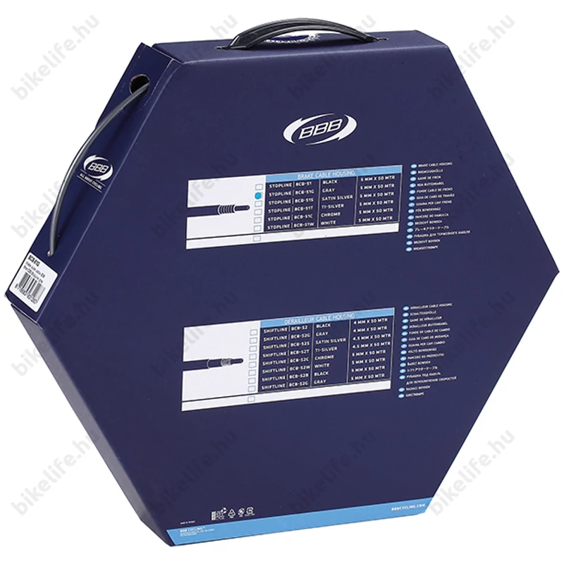 BBB BCB-51G Stopline fékbowdenház fékhez szatén-szürke /méter