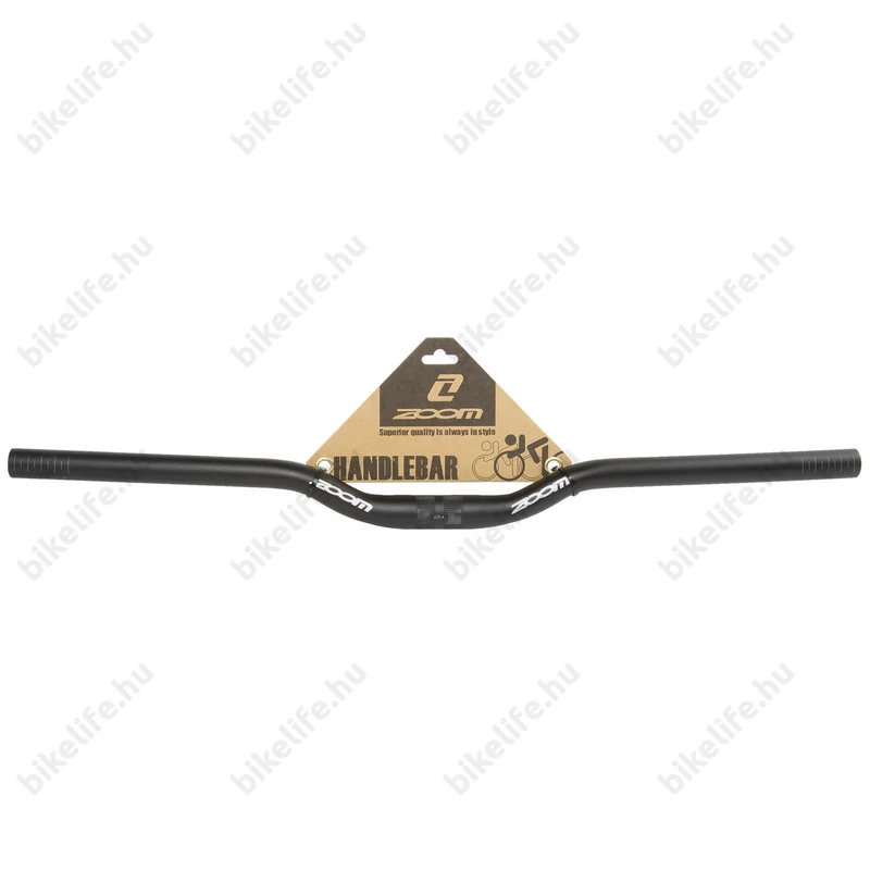 Hajlított kormány Zoom matt fekete 30mm emelkedésű 620mm hosszú