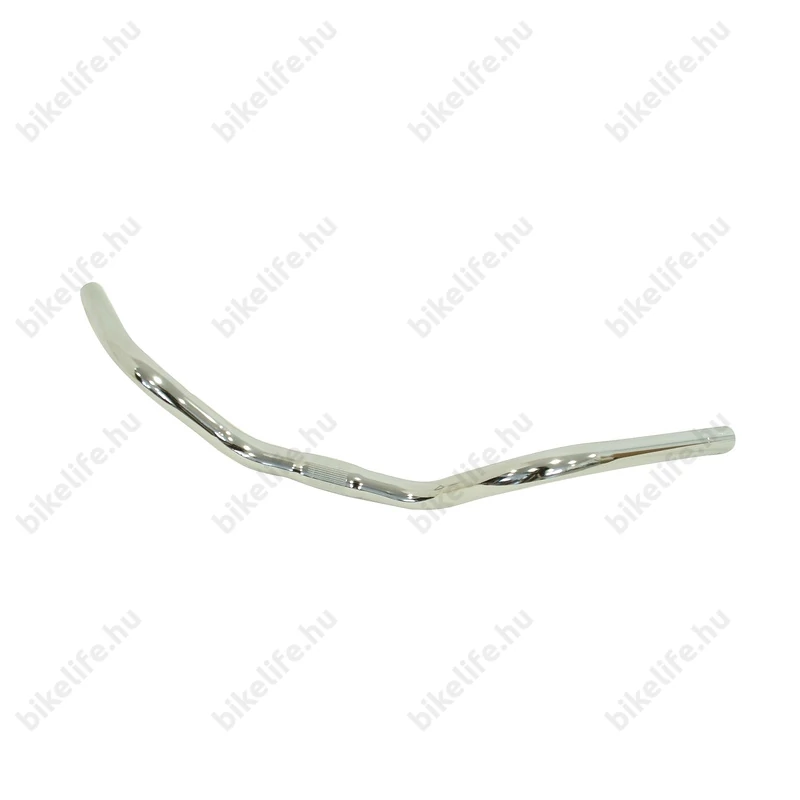 Krómozott kerékpárkormány city kerékpárokra 600 mm széles 80 mm emelkedéssel hátrahajló geometriával