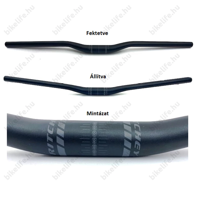 Ritchey Comp Low Rizer hajlított kormány 740mm széles, 20mm emelkedés, 31,8mm-es befogó fekete