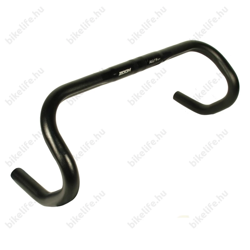 Zoom ergonómikus országúti kormány 430mm széles 25,4 mm befogó fekete