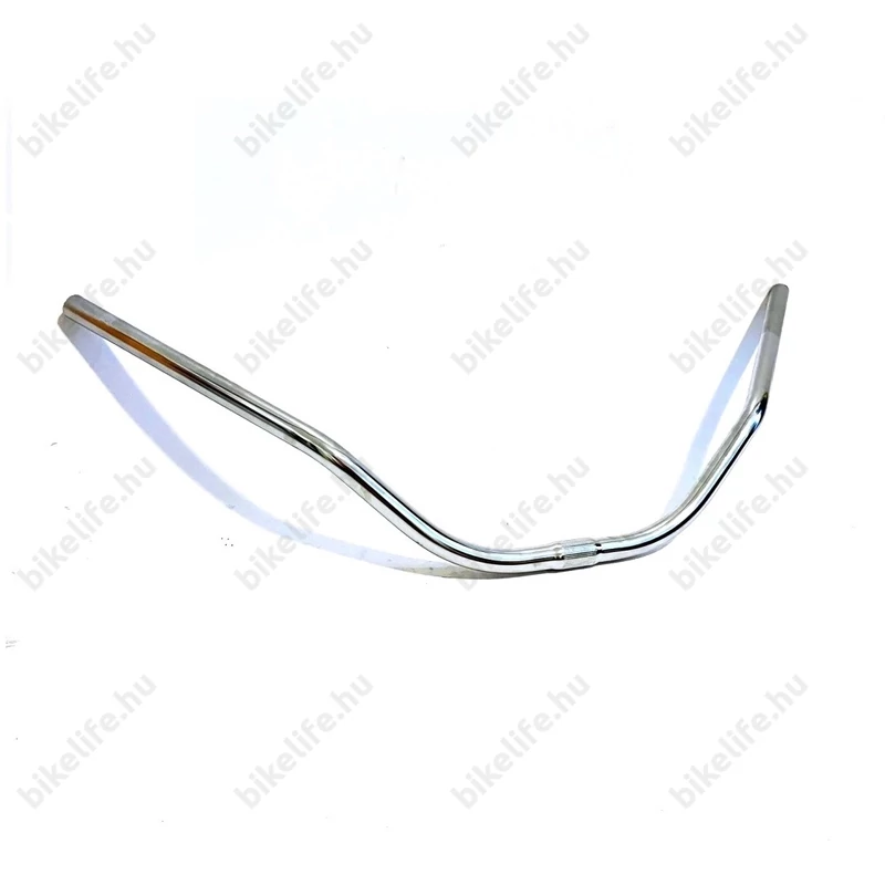 Cruiser kormány, klasszikus, széles-nagyívű, króm, 25,4mm-es befogóval, 780/80mm