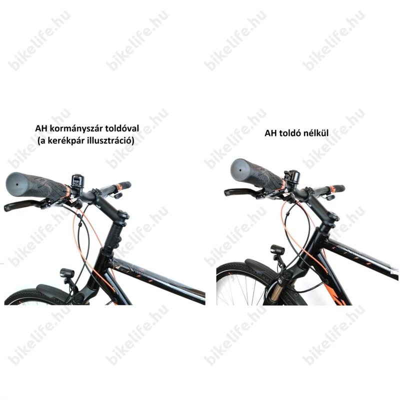 Kormányszár AH toldó KTM 28,6mm fekete kupakkal, 117mm magas