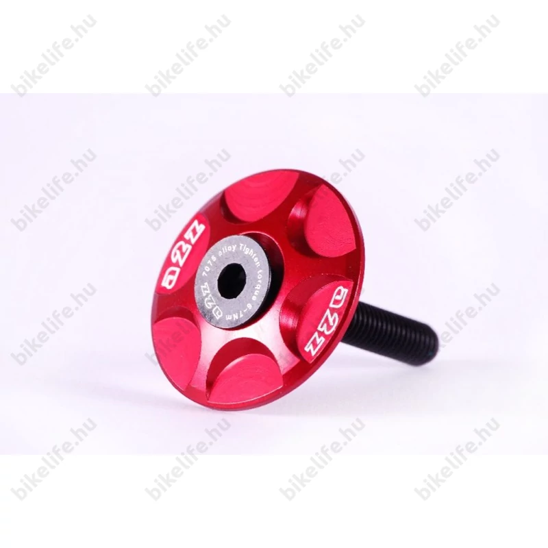 Kormánycsapágy alkatrész AH kupak A2Z piros, CNC-zett, alu csavarral
