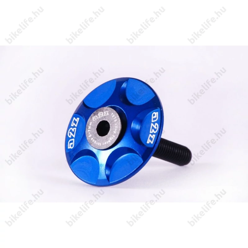 Kormánycsapágy alkatrész AH kupak A2Z kék, CNC-zett, alu csavarral