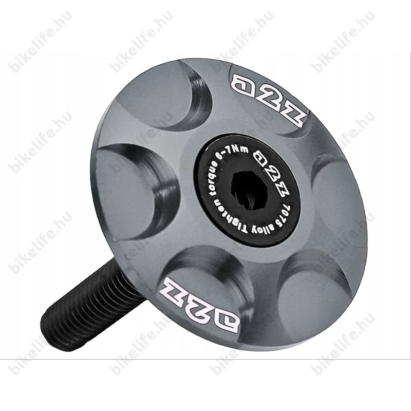 Kormánycsapágy alkatrész AH kupak A2Z szürke, CNC-zett, alu csavarral