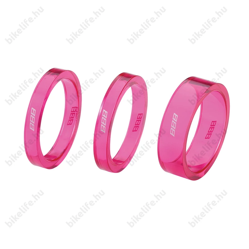 BBB BHP-37 TransSpace AH gyűrű átlátszó magenta 2x5mm+1x10mm