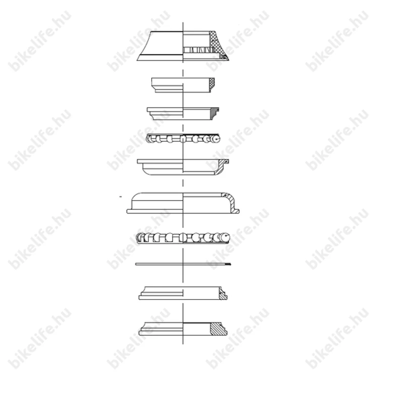 Extend kormánycsapágy félintegrált, tapered, 1-1/8-1,5