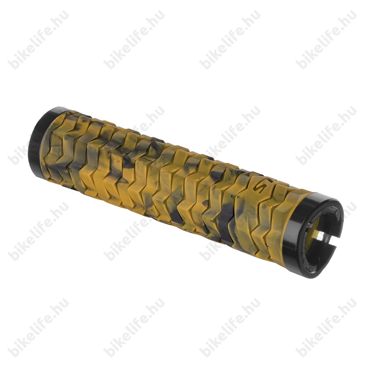 Kellys KLS Poison csavaros markolat, dupla bilincses, 135mm, dijon yellow/black