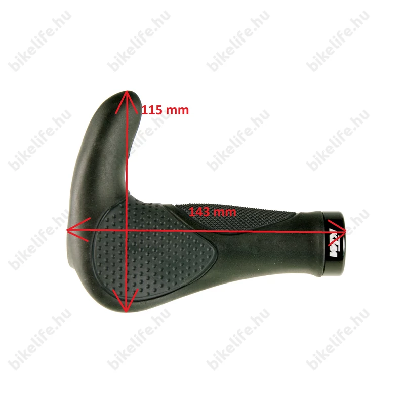 Markolat KTM Ergo három féle összetételű kraton, integrált szarv, 148mm, csavaros, fekete