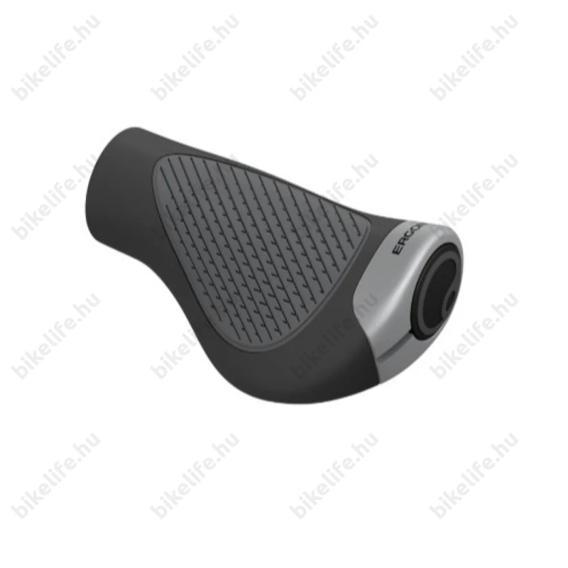 Ergon GP1-L Evo GripShift ergonomikus markolat, bilincses, szarv nélkül, agyváltóhoz vagy jobb oldali markolatváltóhoz, 135/95mm széles, fekete/szürke