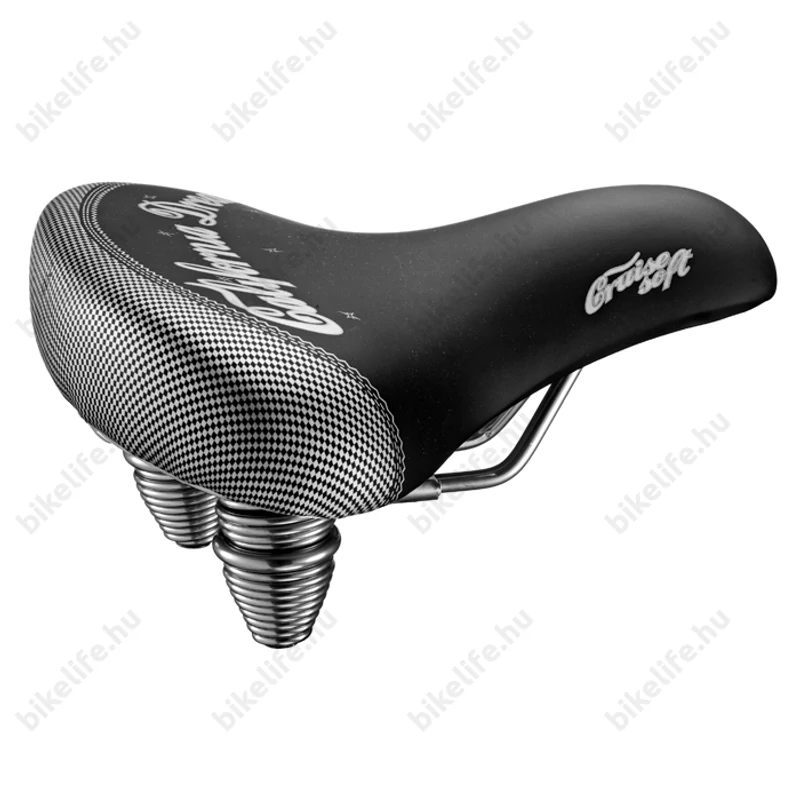 Selle Montegrappa unisex anatómiájú cruiser jellegű komfort nyereg rugós, fekete