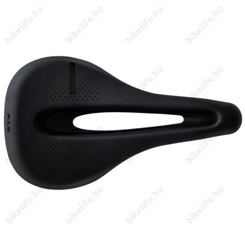Kellys Pufer Lite sport nyereg 145 mm szélességgel, nagyméretű anatómiai nyílással
