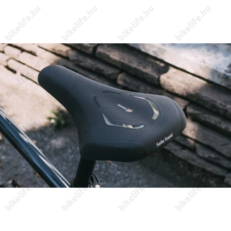 Selle Royal Lookin Moderate női komfort nyereg 3D Skingel 52A6DR0 60°-os hátszög + Cateye villogóval