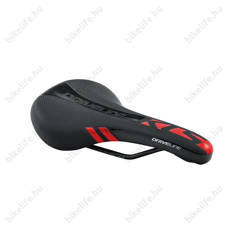 Kellys KLS Driveline komfort nyereg 277x162mm, fekete/piros