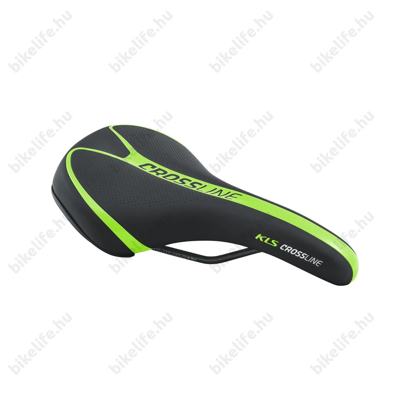 Kellys Crossline unisex sport nyereg, fekete/neon zöld