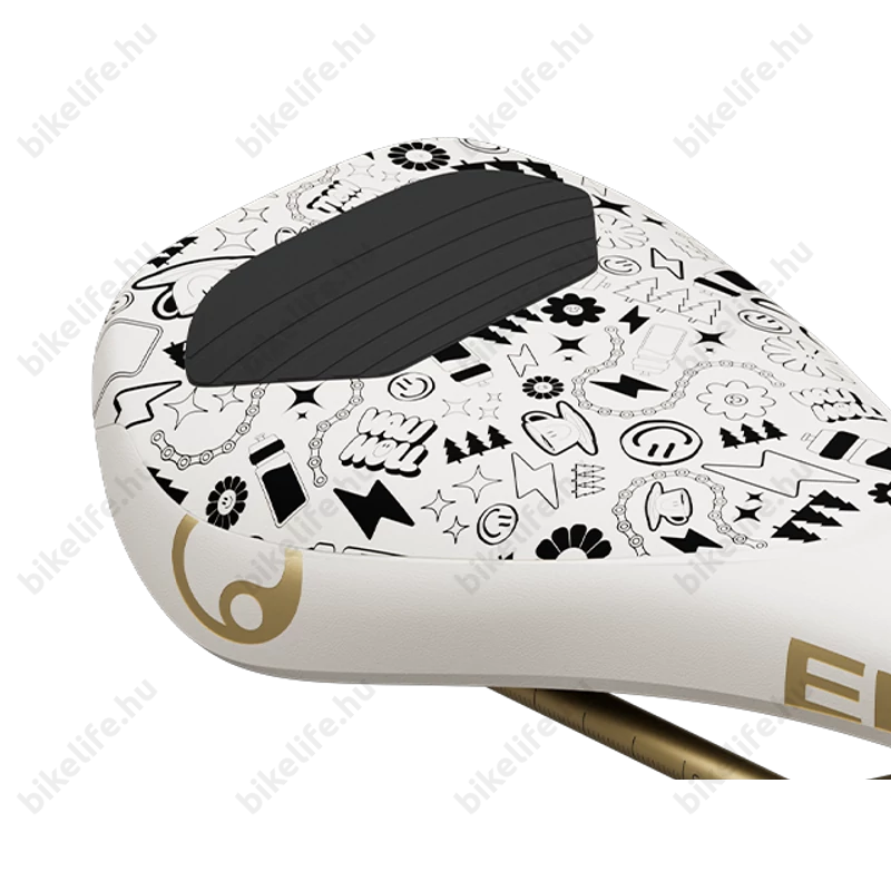 Ergon SM Downhill Comp Vali Höll Edition sport nyereg DH/Dirt/Gravity felhasználásra, Cr-Mo pálca, fehér