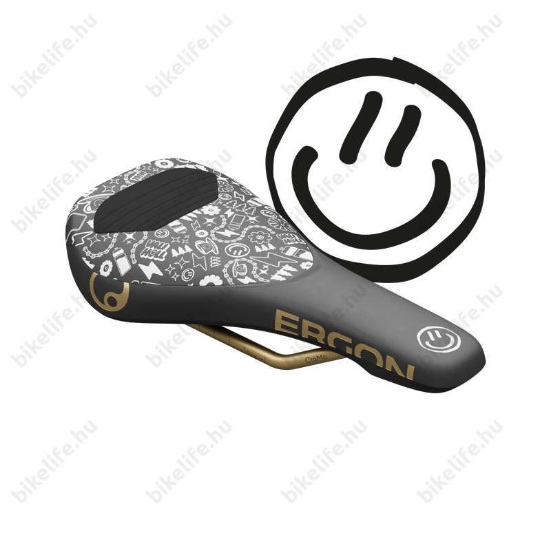 Ergon SM Downhill Comp Vali Höll Edition sport nyereg DH/Dirt/Gravity felhasználásra, Cr-Mo pálca, fekete
