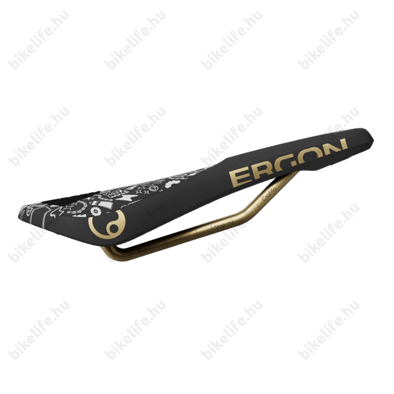 Ergon SM Downhill Comp Vali Höll Edition sport nyereg DH/Dirt/Gravity felhasználásra, Cr-Mo pálca, fekete