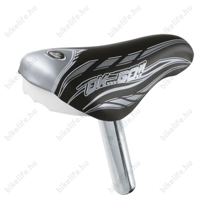 Selle Monte Grappa gyerek nyereg nyeregcsővel egybeépítve (csőátmérő 25,4mm) fekete-ezüst