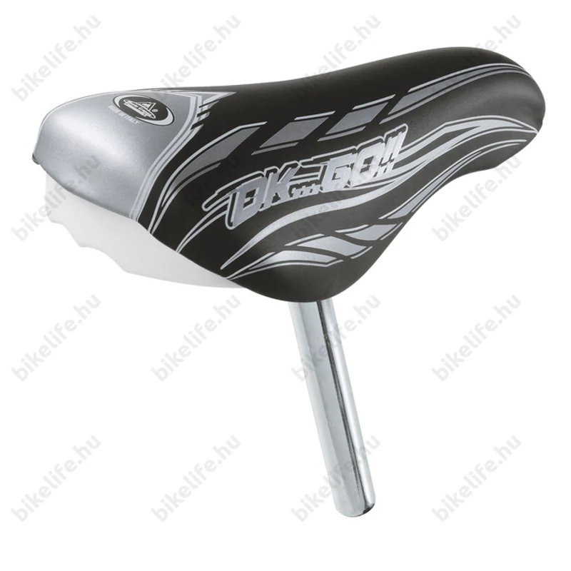 Selle Montegrappa gyerek nyereg nyeregcsővel egybeépítve (csőátmérő 22mm) fekete/ezüst