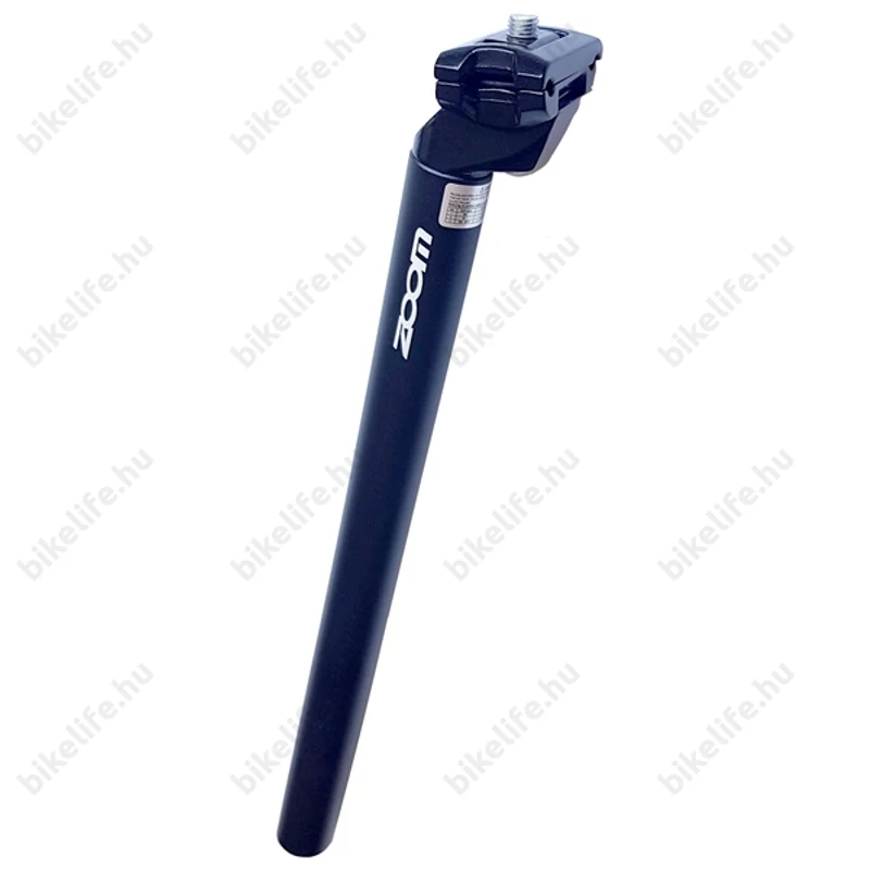 Nyeregcső 25,4 Zoom alumínium 400mm fekete