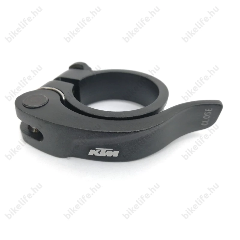 Nyeregcsőbilincs 31,8 KTM gyorszáras, fekete