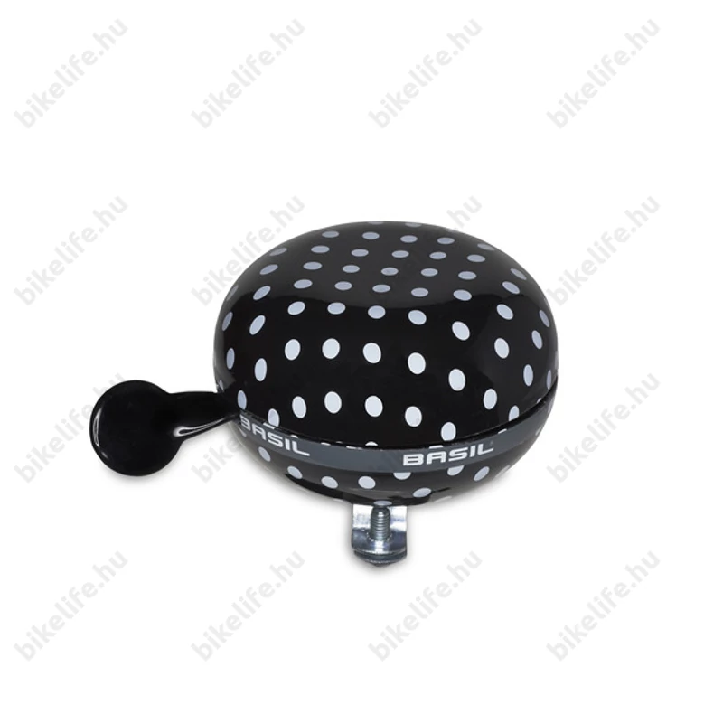 Csengő Basil Big Bell Polkadot fekete/fehér pöttyös 80mm