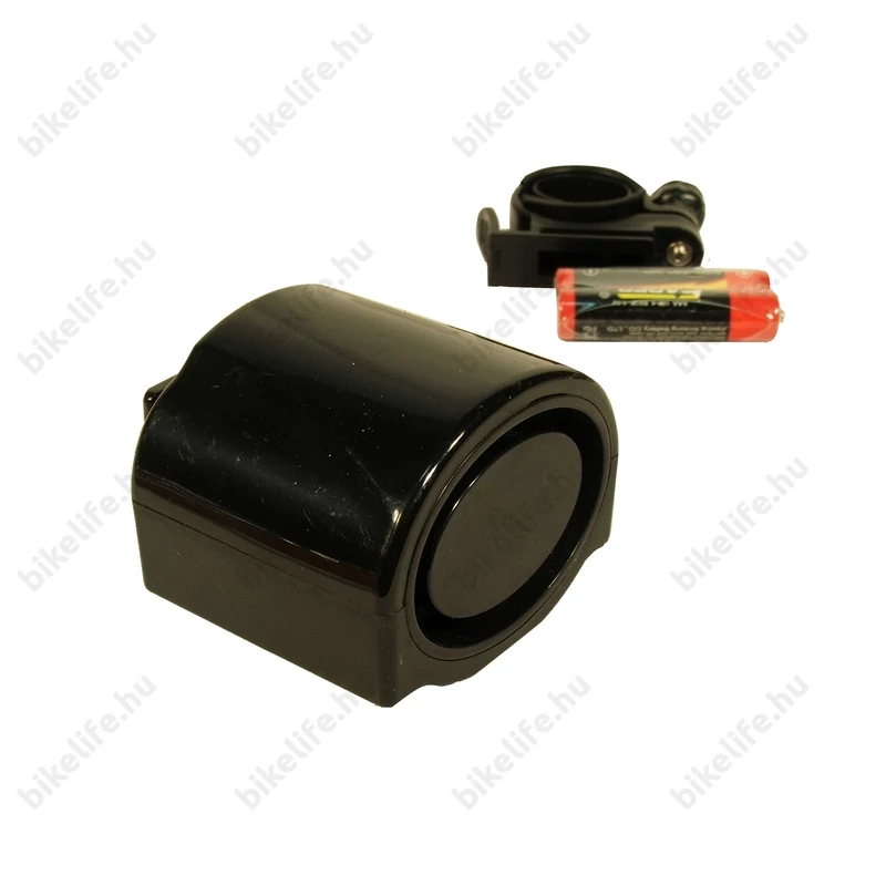 Elektromos hangjelző tartozék elemmel és rögzítő sínnel