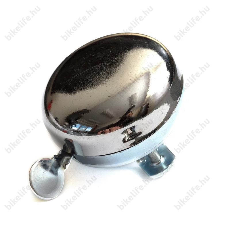Acél kerékpárcsengő hagyományos és cruiser kerékpárokra tükörkróm