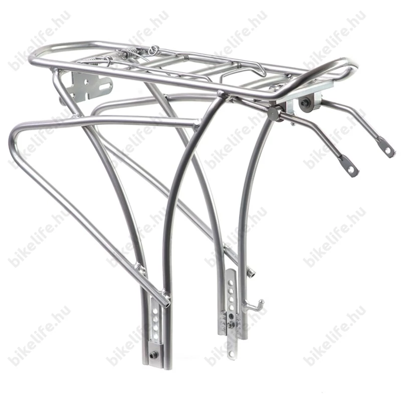 Csomagtartó hátra Tranz-X Arcuate alu, íves, rugós, ezüst, 26-28