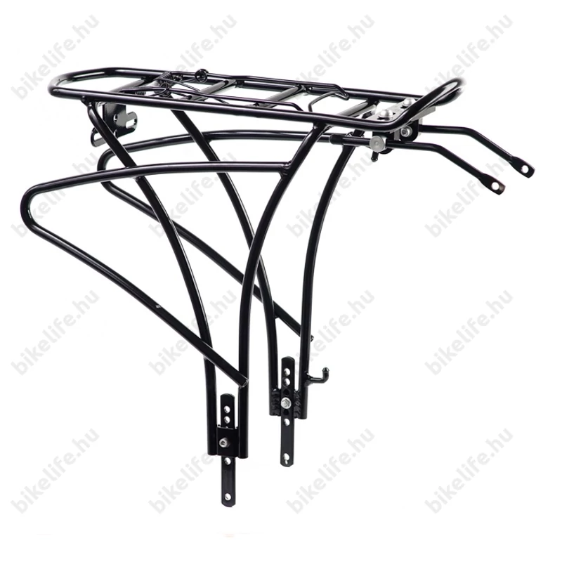Tranz-X Arcuate kerékpár csomagtartó alu, íves, rugós, 26-28