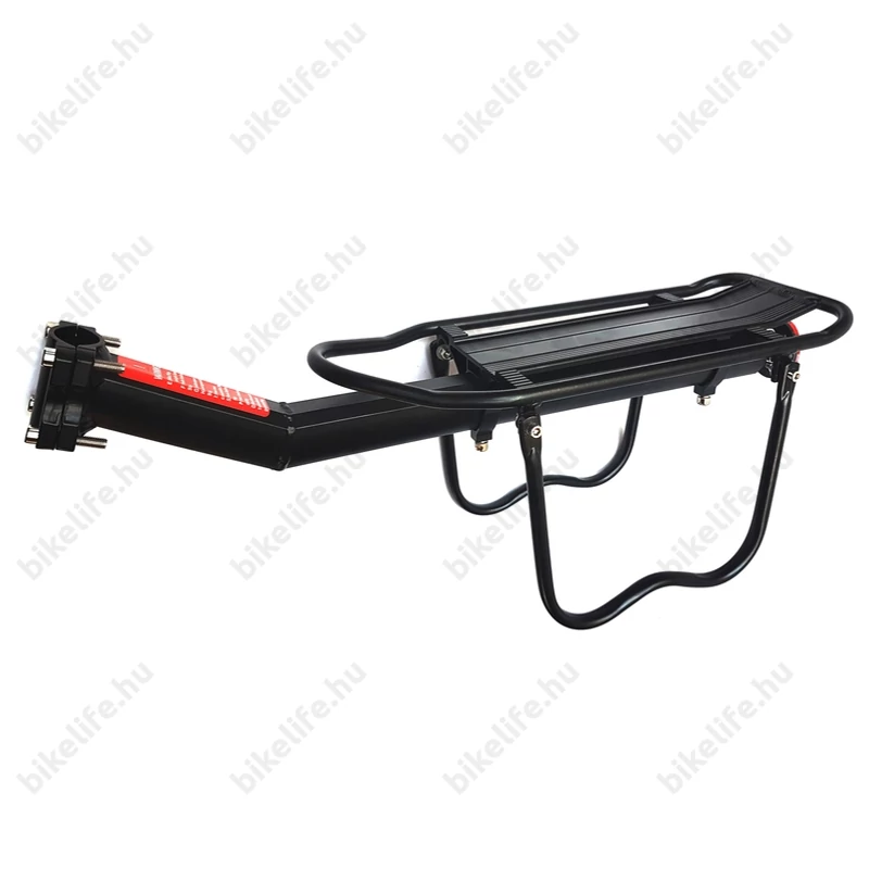 Csomagtartó nyeregcsőre Tranz-X 25,4-34,9mm-ig kompatibilis, táska oldalvédelemmel