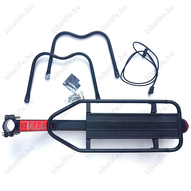 Csomagtartó nyeregcsőre Tranz-X 25,4-34,9mm-ig kompatibilis, táska oldalvédelemmel