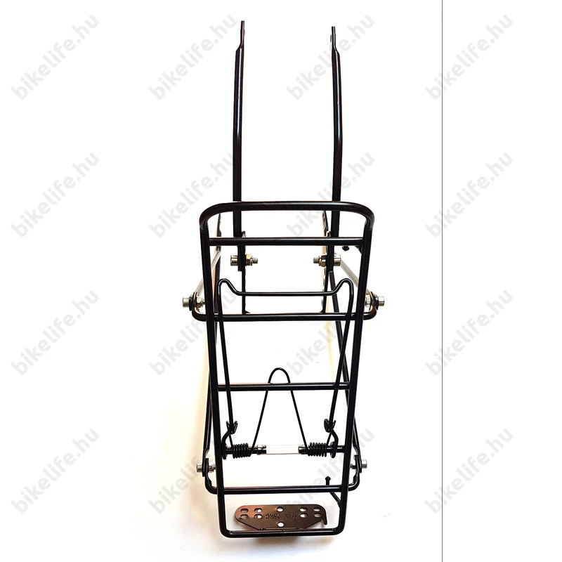 Csomagtartó hátra trekking és 28-as kerékpárokra acél 2pontos rugós fekete