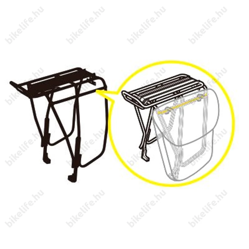 Topeak Supertourist DX csomagtartó hátra, univerzális, 24-29