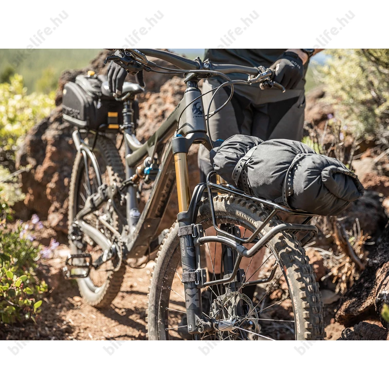TOPEAK TetraRack M1 csomagtartó első villára MTB kerékpárra, QuickTrack és Racktime rendszerrel