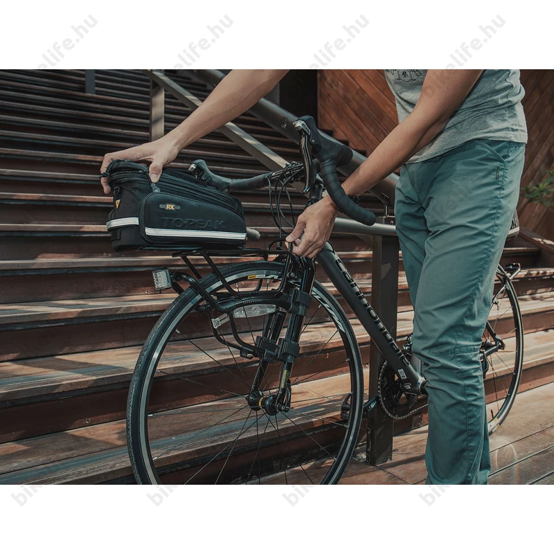 TOPEAK TetraRack R1 csomagtartó első villára országúti és gravel kerékpárra, QuickTrack rendszerrel