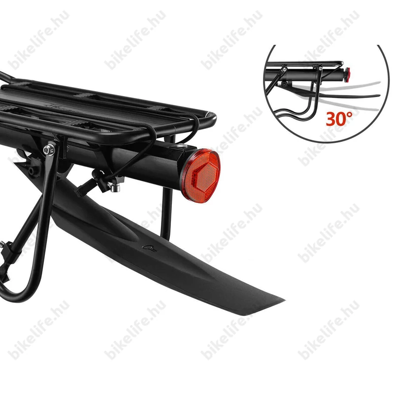 Ridepositive Versatile gyorszáras nyeregcsőre szerelhető csomagtartó táskatámasszal sárvédővel 50kg teherbírással