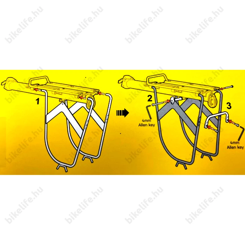 Táskatámasz nyeregcsőcsomagtartóhoz Topeak Dual Side MTX TC1009