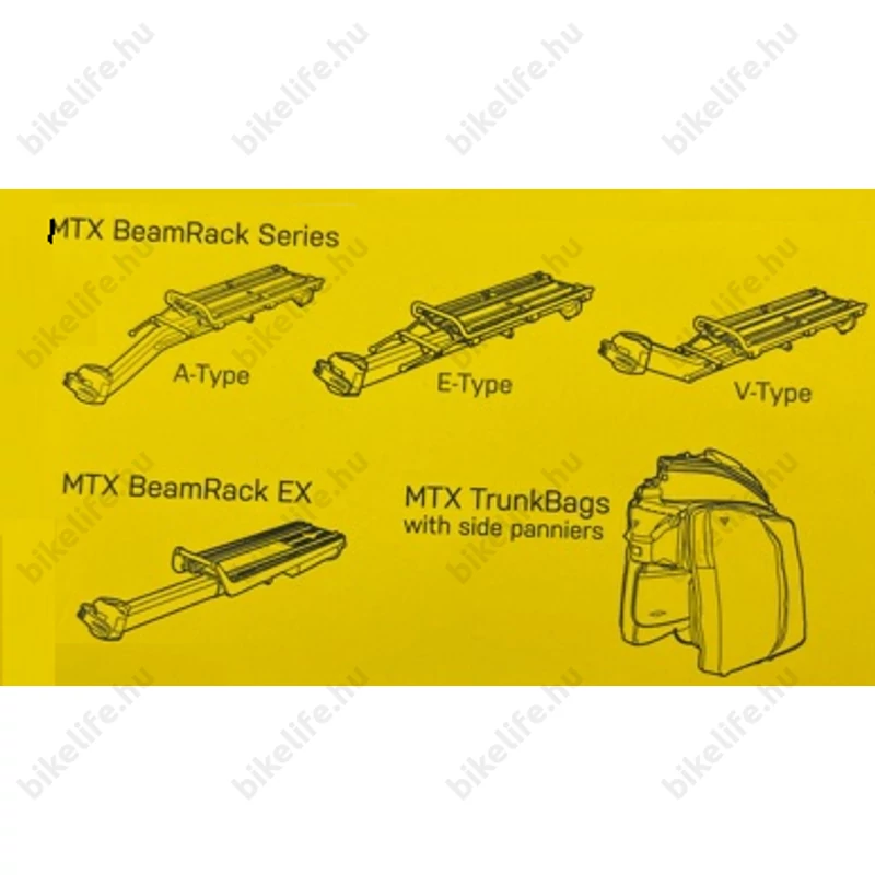 Táskatámasz nyeregcsőcsomagtartóhoz Topeak Dual Side MTX TC1009