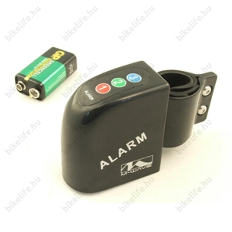 Riasztó M-Wave vázra szerelhető 110dB-es hangerő, elemmel