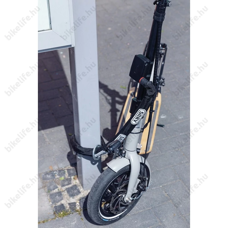 Abus Alarmbox 2.0 vázra szerelhető riasztó ACH 6KS/100 adapter lánccal, fekete