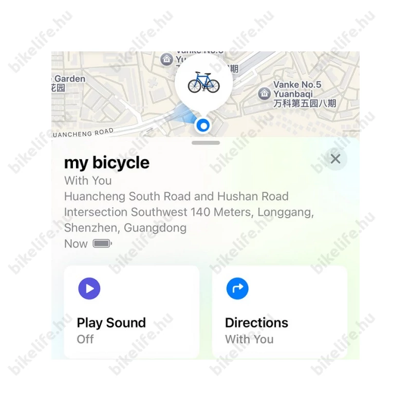 Ravemen ABF01 kerékpár riasztó és nyomkövető, Apple AirTag rendszer, kulacstartó alá